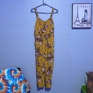 Women’s yellow floral jumpsuit